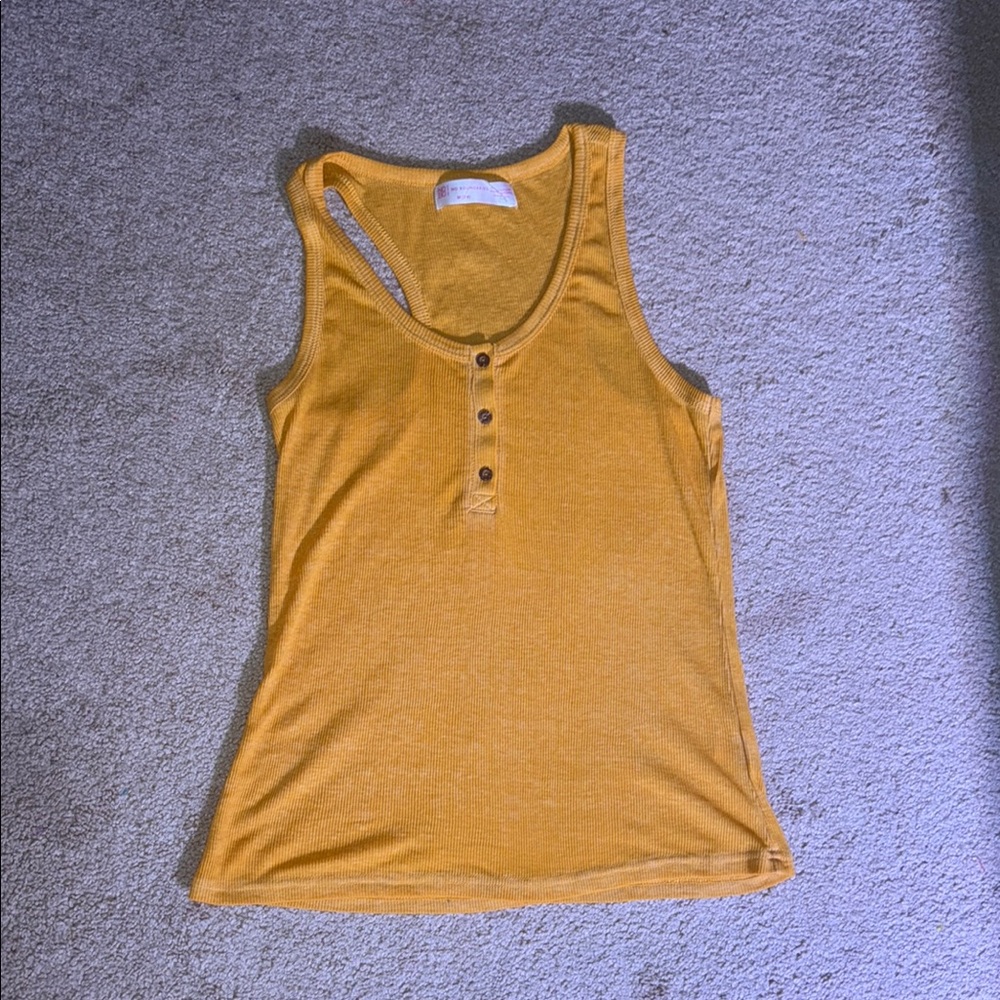 No Boundaries Orange Fitted Sleeveless Tank Top